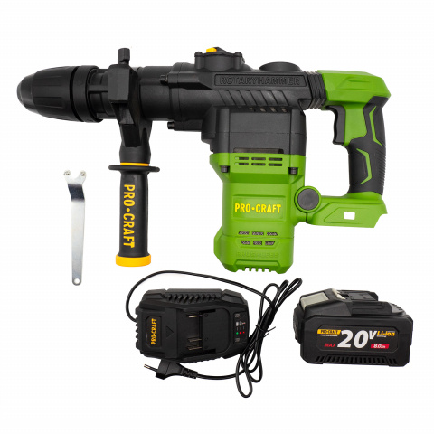 Aku vrtací kladivo  Procraft PHA50-1b-c SDS MAX | PHA50-1b-c